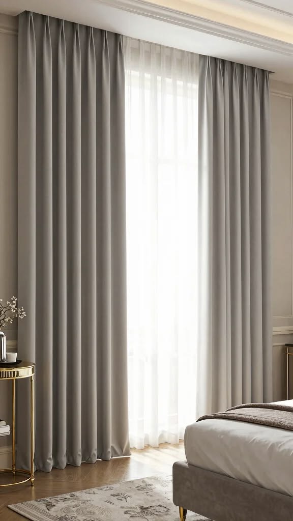 Hotel suite fitted with custom drapery